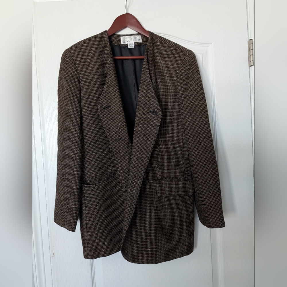 Brown Houndstooth Blazer